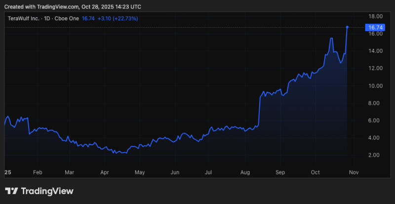 TeraWulf Boosts AI Initiative with $9.5 Billion Google-Backed Fluidstack Joint Venture, Shares Surge 25%
