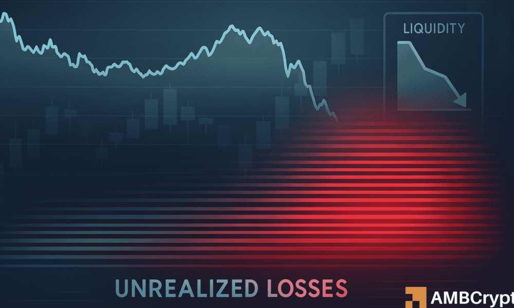 Crypto’s Unrealized Losses Soar to $350 Billion as Liquidity Tightens — Insights from the Data