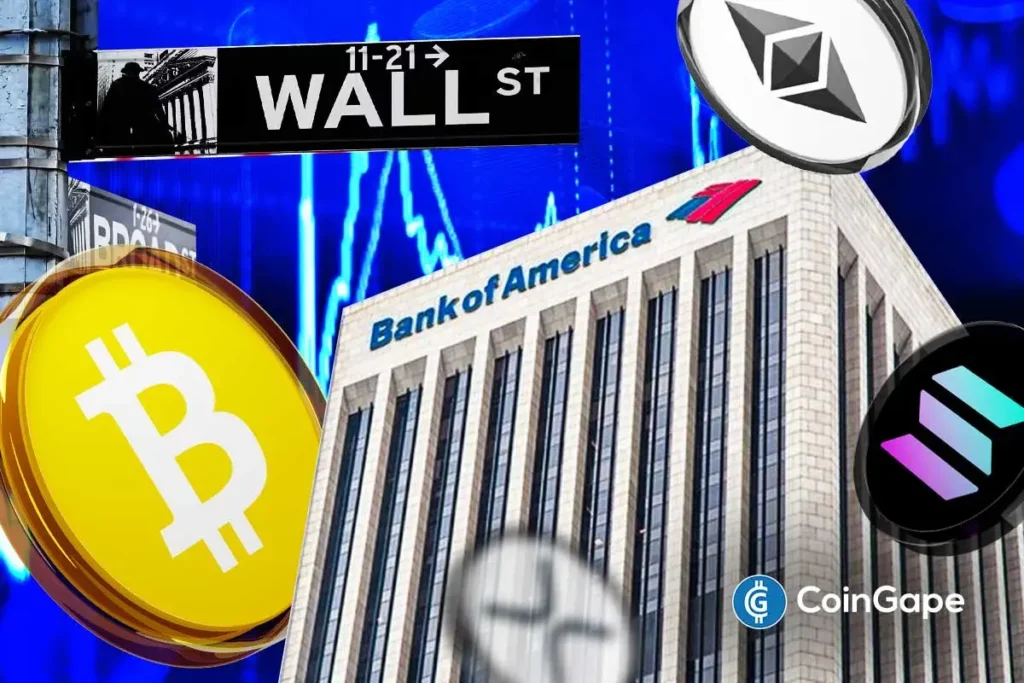 Bank of America Advises Clients to Allocate Up to 4% to Digital Assets