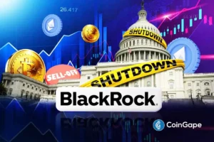 BlackRock Indicates Potential BTC and ETH Sell-Off Ahead of Partial U.S. Government Shutdown